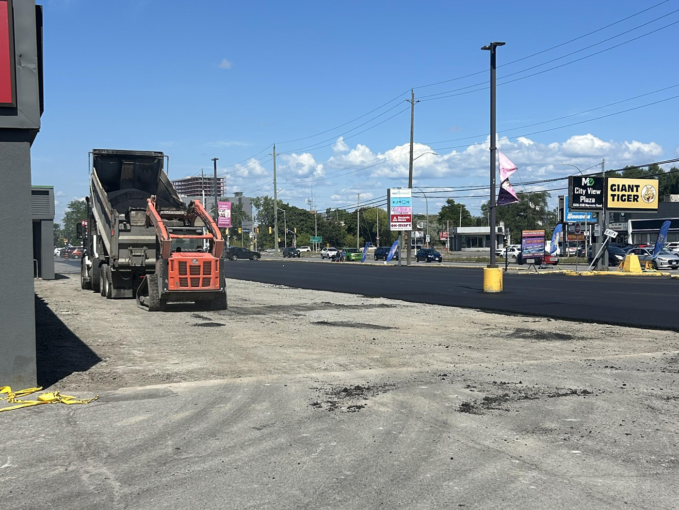 commerical asphalt repairs in parking lot